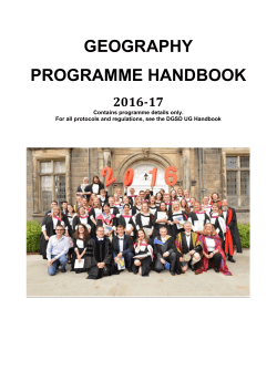 Geography Handbook - University of St Andrews