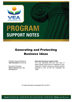 Generating and Protecting Business Ideas