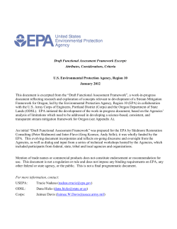 Stream Functional Assessment Methodology