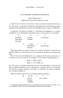 An Economic Premium Principle - International Actuarial Association