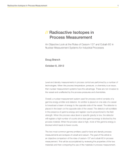 // Radioactive Isotopes in Process Measurement