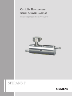 SITRANS FC MASS 2100 Di 3-40