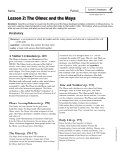 Lesson 2: The Olmec and the Maya