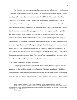 The Role of the Hitler Youth in Nazi Germany