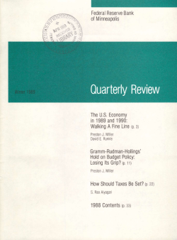 The U.S. Economy in 1989 and 1990: Walking a Fine Line
