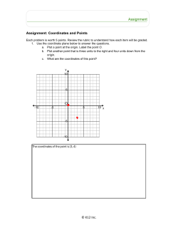 K12 Inc. Assignment: Coordinates and Points O