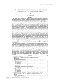 a palaeoenvironmental analysis of the clarens formation in the natal