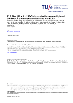 73.7 Tb/s (96 x 3 x 256-Gb/s) mode-division- multiplexed DP
