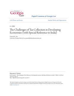 The Challenges of Tax Collection in Developing Economies