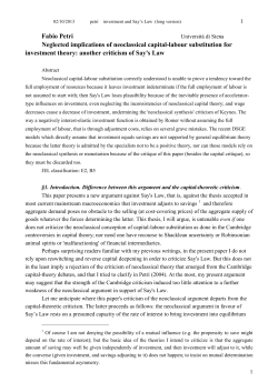 Neglected implications of neoclassical capital