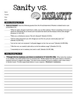 Act 3 - Sanity vs Insanity