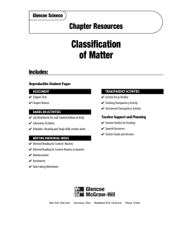 Classification of Matter