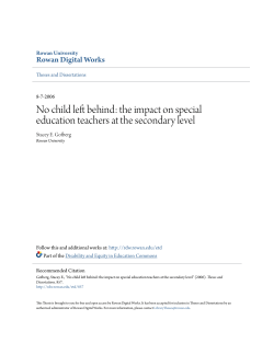 No child left behind: the impact on special education teachers at the