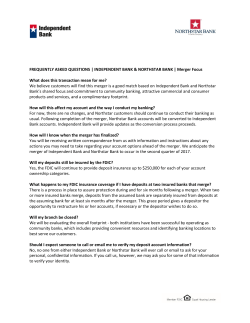 FREQUENTLY ASKED QUESTIONS | INDEPENDENT BANK