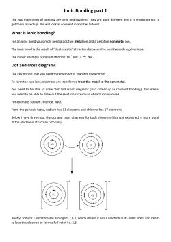 Ionic Bonding part 1