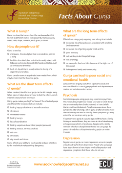 Facts About Gunja - Australian Indigenous HealthInfoNet