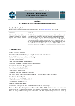 A COMPARISON OF THE 1980S AND 2008 FINANCIAL CRISES