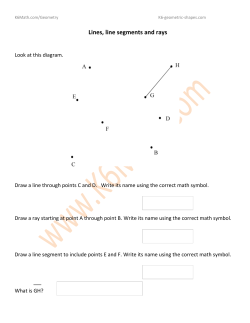 Lines, line segments and rays