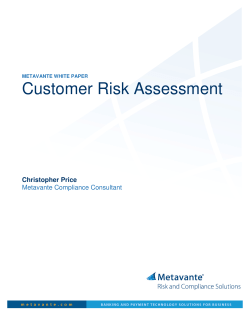 Customer Risk Assessment
