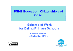 Scheme of Work for Ealing Primary Schools PSHE Education