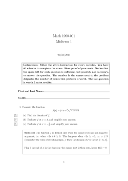 Math 1090-001 Midterm 1