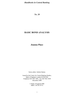 Handbook 20 - Basic Bond Analysis