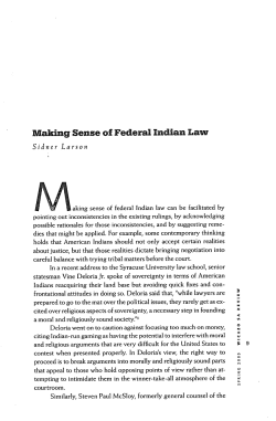 Making Sense of Federal Indian Law