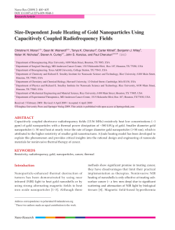 Size-Dependent Joule Heating of Gold Nanoparticles Using