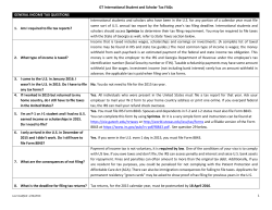 International Student and Scholar Tax FAQ