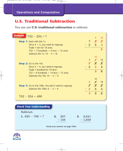 US Traditional Subtraction
