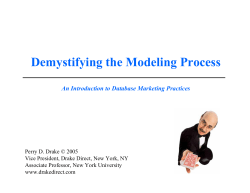 The Database in the Marketing Program