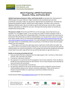 quick PDF form - Journal of Agriculture, Food Systems, and