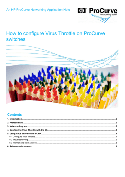 How to configure Virus Throttle on ProCurve switches