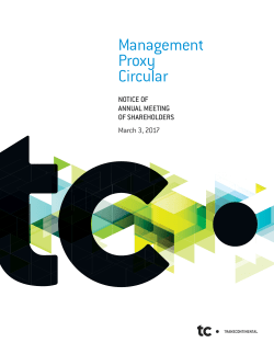 Management Proxy Circular