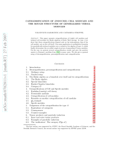arXiv:math/0702811v1 [math.RT] 27 Feb 2007