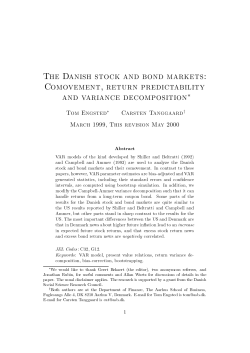 The Danish stock and bond markets: Comovement, return