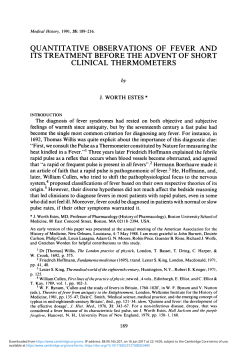 quantitative observations offever and