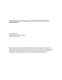 1 Power Dispersion and Its Consequences: Three Models of Post