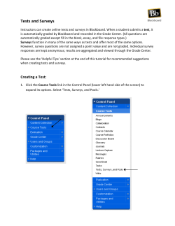 Tests and Surveys tutorial