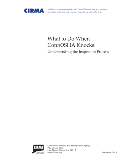 What to Do When OSHA Knocks - Cirma
