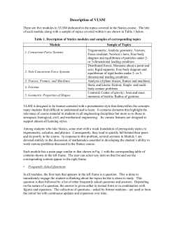 Description of VLSM - Aerospace Engineering