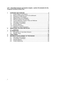 Intermittent streams and margins