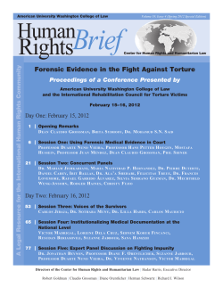 Forensic Evidence in the Fight Against Torture