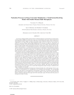 Nucleation Processes in Deep Convection Simulated by a Cloud