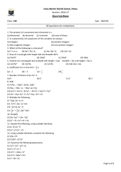 2016-17 Class: VIII Sub. : MATHS All questions are compulsory.
