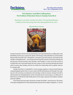 First Opinion: Look Who&acirc;&bull;Žs Talking Now: The Problem of Narrative