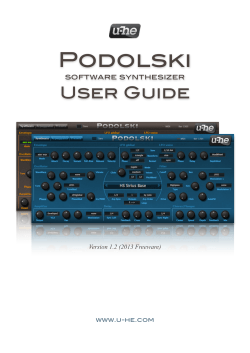 Podolski user guide - U-He