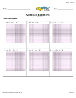 Graphing Quadratics part 2