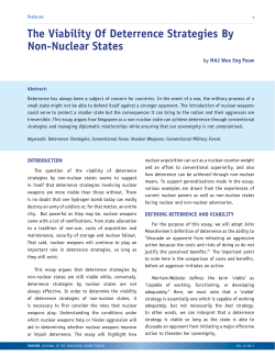The Viability Of Deterrence Strategies By Non