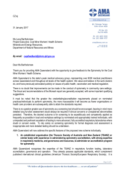 coal mine workers` health scheme submission